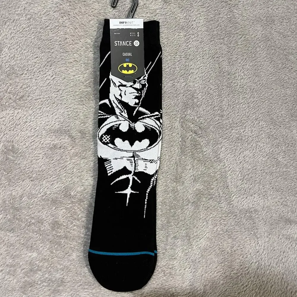 Stance Batman Graphic Socks Mens Small Black Crew Casual DC Comics INFIKNIT
